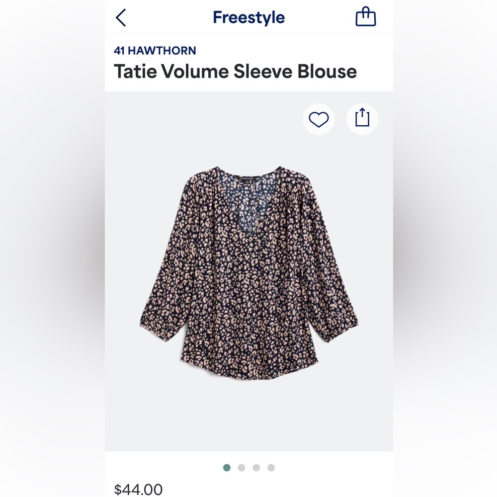 41 Hawthorn Tatie Volume Sleeve Blouse - Black and White